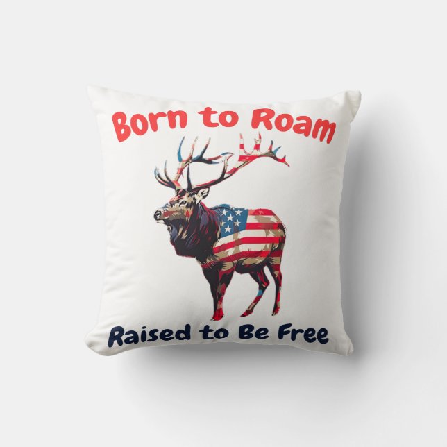 Elk Flag America Kussen (Voorkant)