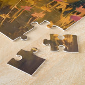 Elk Forest Watercolor Landschap Legpuzzel (Zijkant)