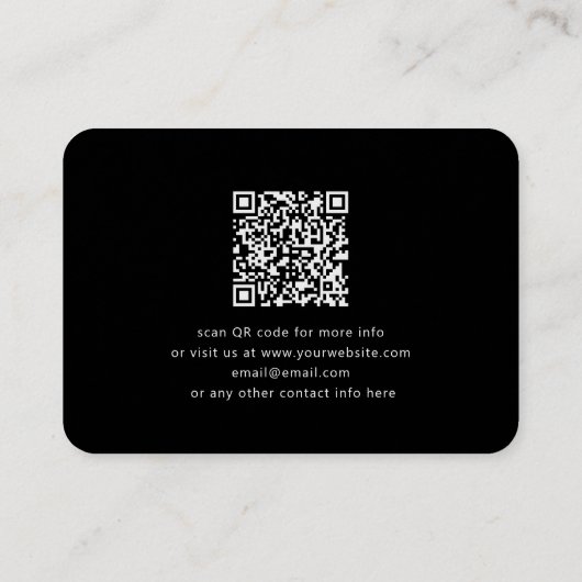 Elk geüpload Afbeelding, ontwerp of uw Logo willek Visitekaartje (Achterkant)