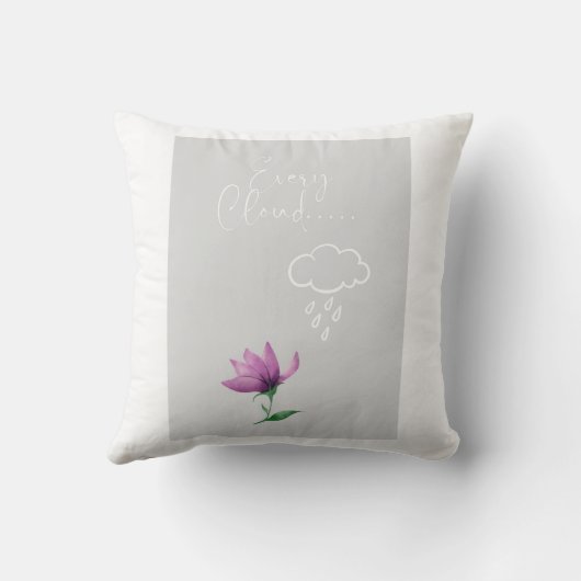 Elk Gezegde met clouds-schuifmodule Kussen (Achterkant)