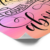 Elk goed en perfect cadeau komt van bovenaf poster (Hoek)