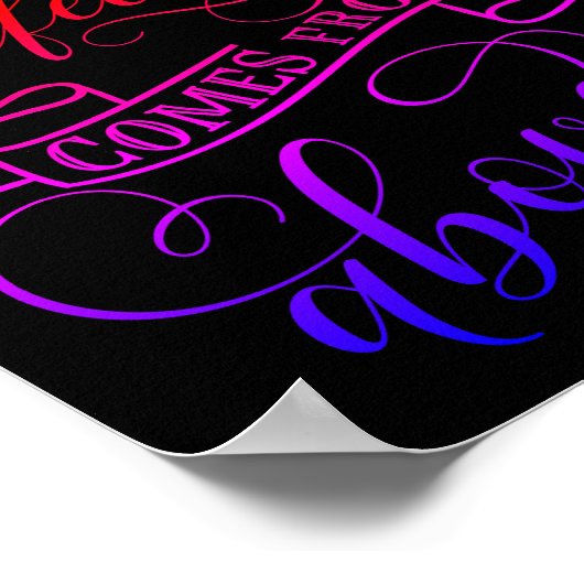 Elk goed en perfect cadeau komt van bovenaf poster (Hoek)