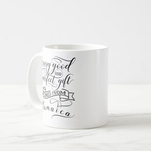 Elk goed en perfect cadeautje komt uit Jamaica Koffiemok (Voorkant links)