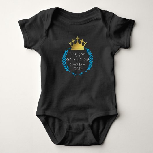ELK GOED EN PERFECT GIFT | Blauwe Laurel Wreath Romper (Voorkant)