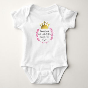 ELK GOED EN PERFECT VAN GOD   Baby Girl Romper