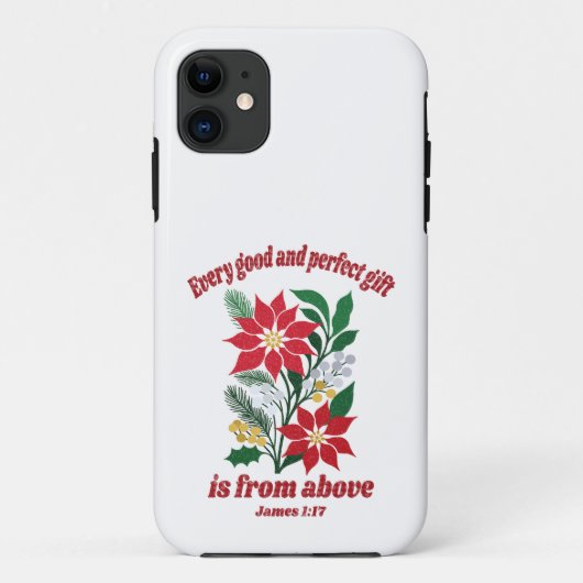Elk Goed en Volmaakt Geschenk – James 1:17 Kerstmi Case-Mate iPhone Case (Achterkant)