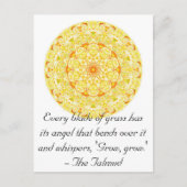 Elk grassprietje heeft zijn engel die buigt.... briefkaart (Voorkant)