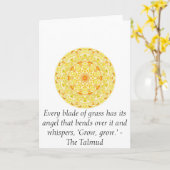 Elk grassprietje heeft zijn engel die buigt.... kaart (Gele Bloem)