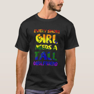 Elk groot meisje heeft een korte Vriendin lesbienn T-shirt