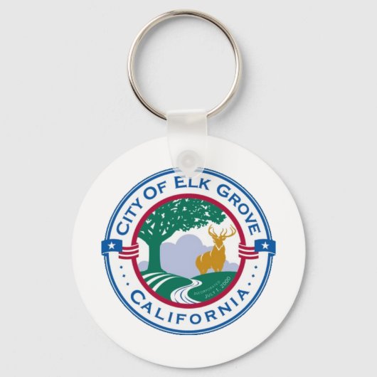 Elk Grove (Californië) City flag Sleutelhanger (Voorkant)