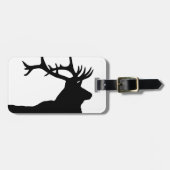 Elk Head Silhouette Bagagelabel (Voorkant horizontaal)