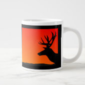 Elk Head Silhouette Design Grote Koffiekop (Rechts)