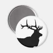 Elk Head Silhouette Magneet (Voorkant / Achterkant)