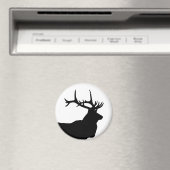 Elk Head Silhouette Magneet (Insitu (Vaatwasser))
