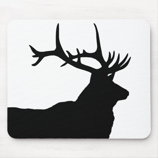 Elk Head Silhouette Muismat (Voorkant)