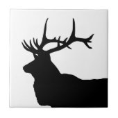 Elk Head Silhouette Tegeltje (Voorkant)