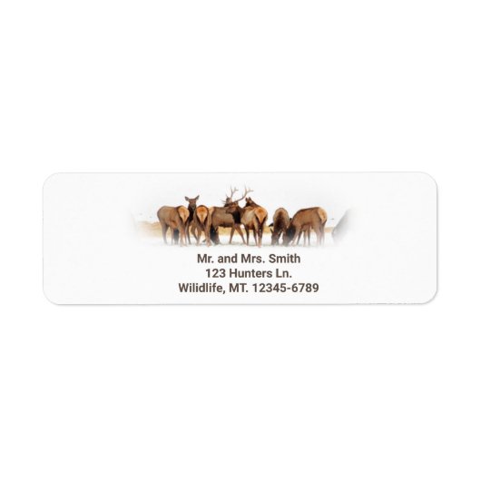 Elk Herd Fering Return Address Label (Voorkant)