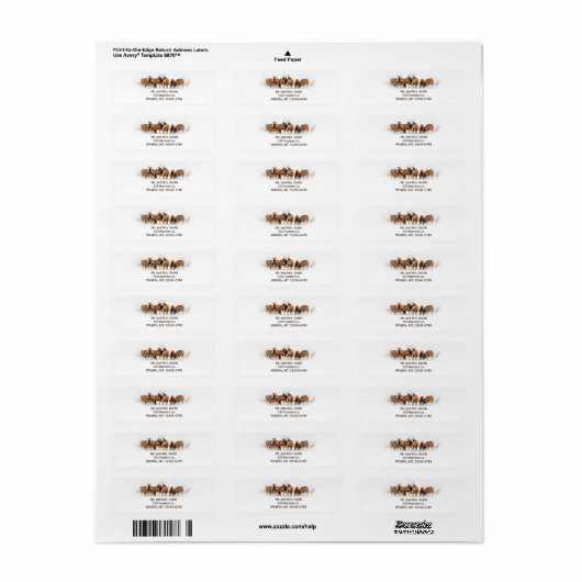 Elk Herd Fering Return Address Label (Full Sheet)