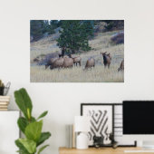 Elk Herd Poster (Thuiskantoor)