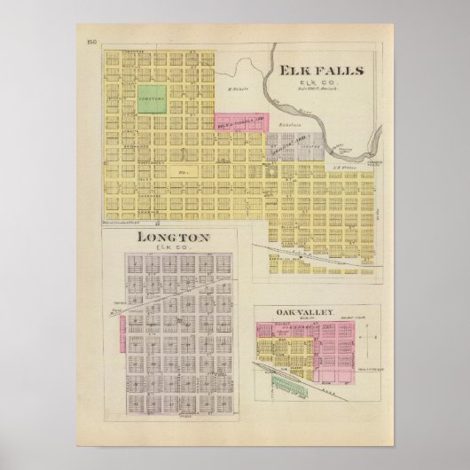 Elk Herfst, Longton, Oak Valley, Kansas Poster (Voorkant)