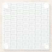 Elk herhalingspatroon voor Logo of Afbeelding Glazen Onderzetter (Achterkant)