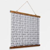 Elk herhalingspatroon voor Logo of Afbeelding Hangend Wandkleed (Gebogen)