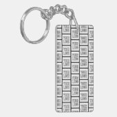 Elk herhalingspatroon voor Logo of Afbeelding Sleutelhanger (Voorkant Links)