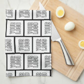 Elk herhalingspatroon voor Logo of Afbeelding Theedoek (Quarter Fold)