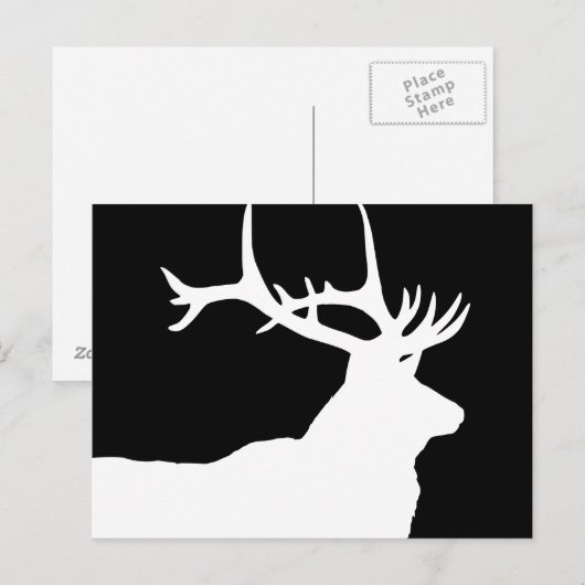 Elk hoofd briefkaart (Voorkant / Achterkant)