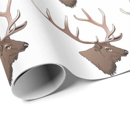 Elk hoofd cadeaupapier (Rol Hoek)