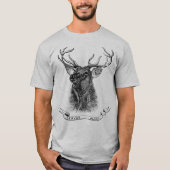 elk hoofd mannen leuke t-shirt (Voorkant)