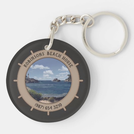 Elk huis (aanpasbaar) sleutelhanger (Achterkant)