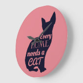 Elk huis heeft een kat nodig grote klok (Hoek)