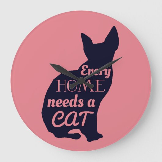 Elk huis heeft een kat nodig grote klok (Voorkant)