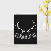 Elk Hunter Hunting Funny Elkaholic Kaart (Gele Bloem)