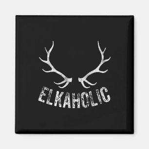Elk Hunter Hunting Funny Elkaholic Magneet
