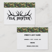 Elk HUnter met Camo-grens Visitekaartje (Voorkant / Achterkant)
