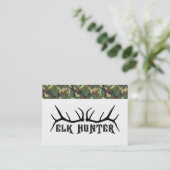 Elk HUnter met Camo-grens Visitekaartje (Staand voorkant)
