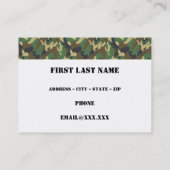 Elk HUnter met Camo-grens Visitekaartje (Achterkant)