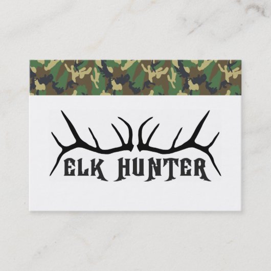 Elk HUnter met Camo-grens Visitekaartje (Voorkant)