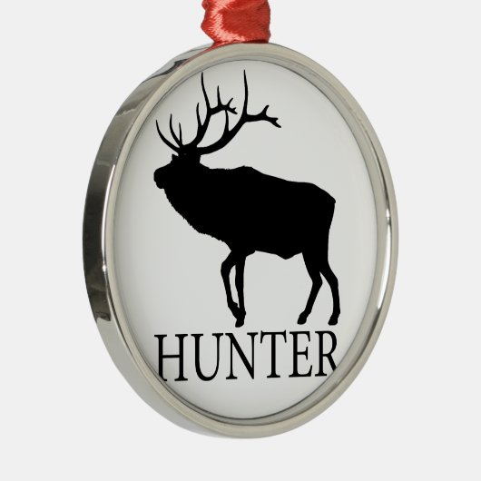 Elk Hunter Metalen Ornament (Rechts)