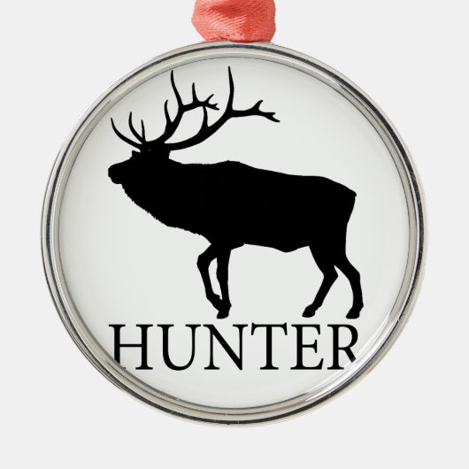 Elk Hunter Metalen Ornament (Voorkant)