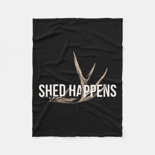 Elk Hunter Shed gebeurt grappig genoeg om te jagen Fleece Deken (Voorkant)