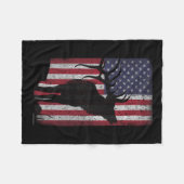 Elk Hunting Bugling Bull Amerikaanse vlag - Amerik Fleece Deken (Voorkant (Horizontaal))