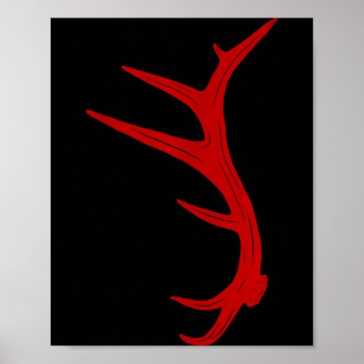 Elk Hunting Bull Antler Shed  Poster (Voorkant)