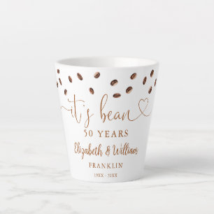 Elk Huwelijksjubileum Jaar Koffie Thema Latte Mok