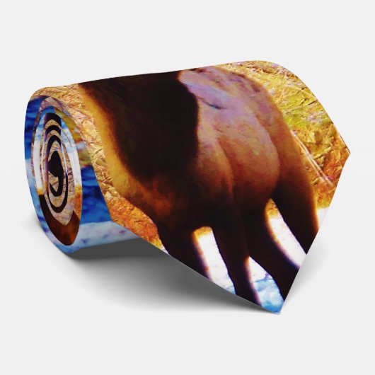 Elk in de sneeuw stropdas (Opgerold)