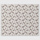 Elk in de winter cadeaupapier (Vlak)