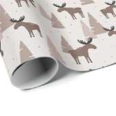 Elk in de winter cadeaupapier (Rol Hoek)