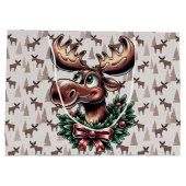 Elk in de winter groot cadeauzakje (Achterkant)